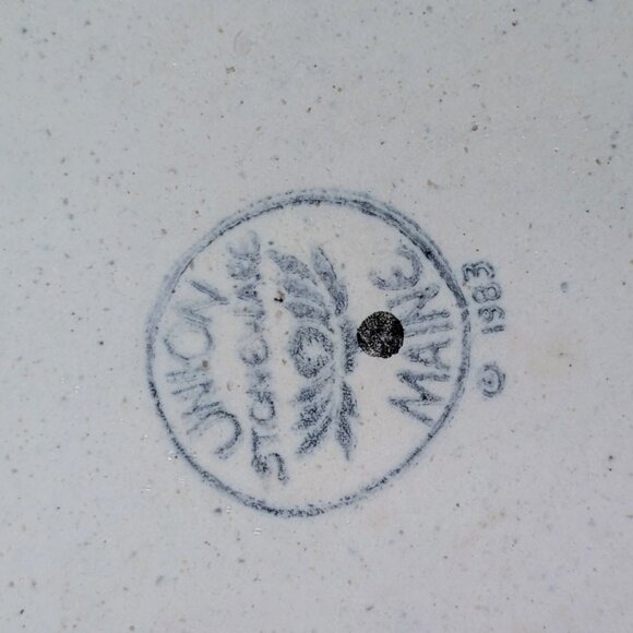 Vintage Union Stoneware Maine Blueberry Branches: Cottagecore Farmhouse Bowl - Picture 6 of 7